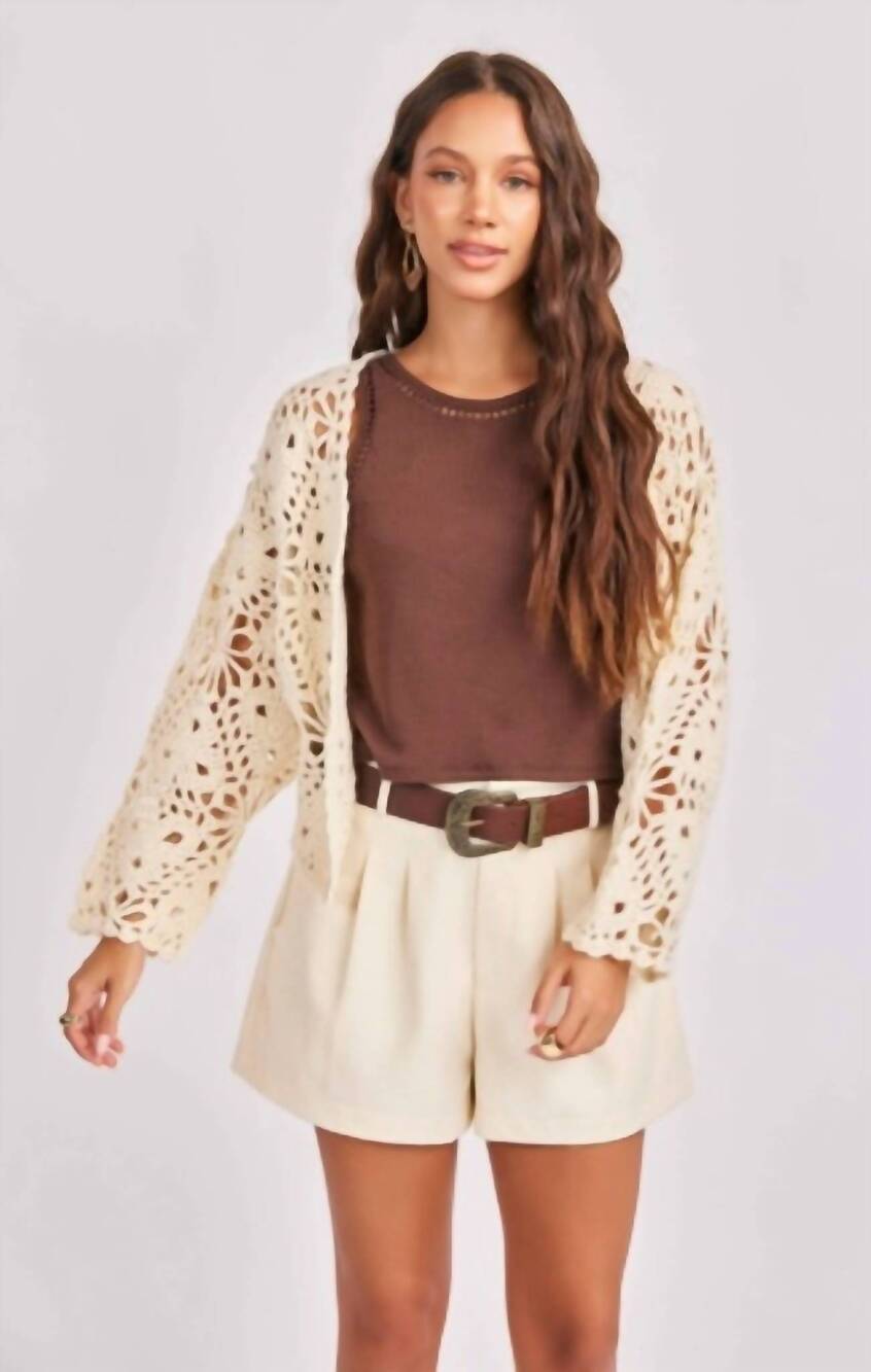 NEW SAGE THE LABEL castaway cardigan in cream